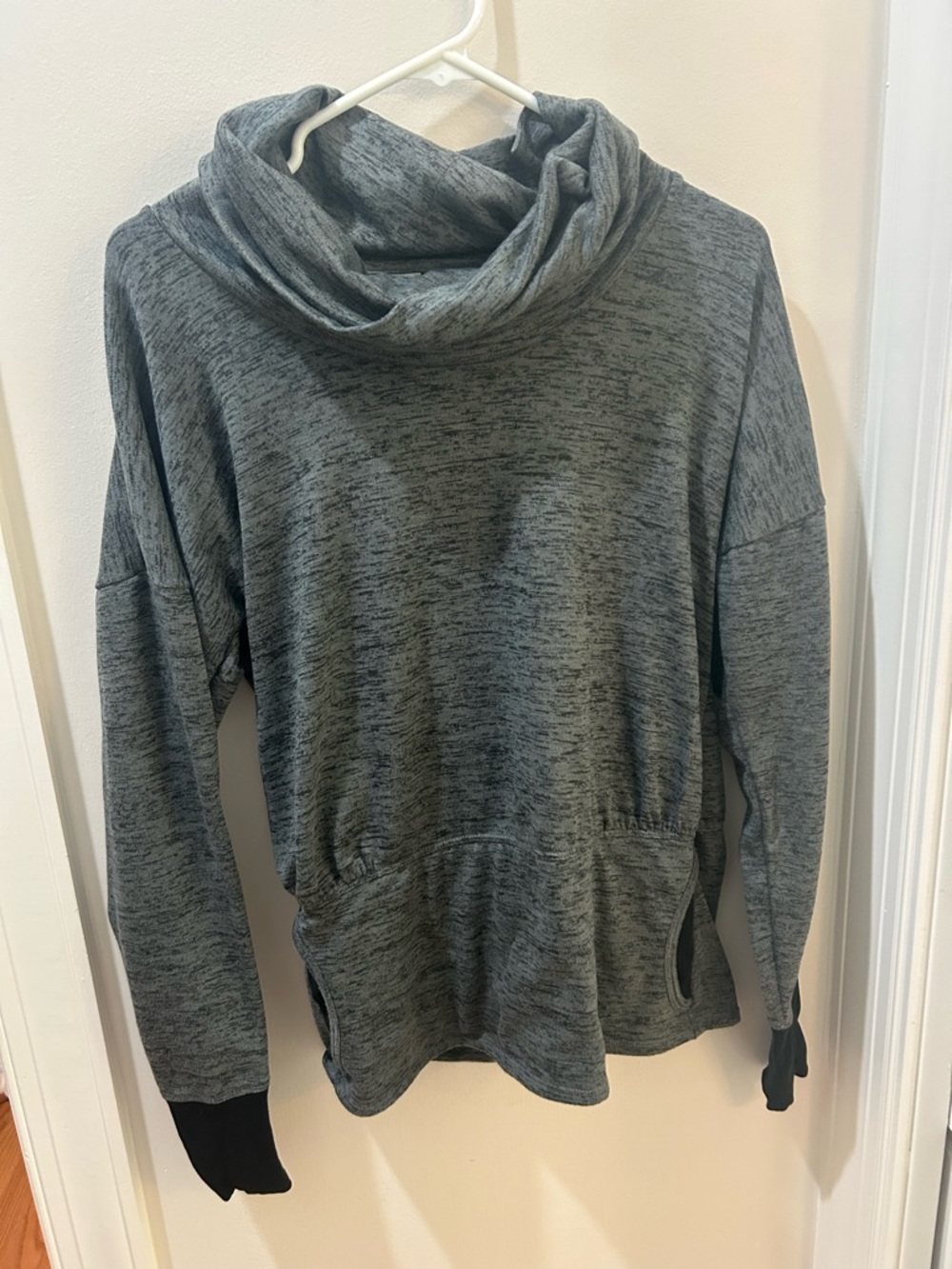 Athleta Gray Cowl Neck Pullover Sweater